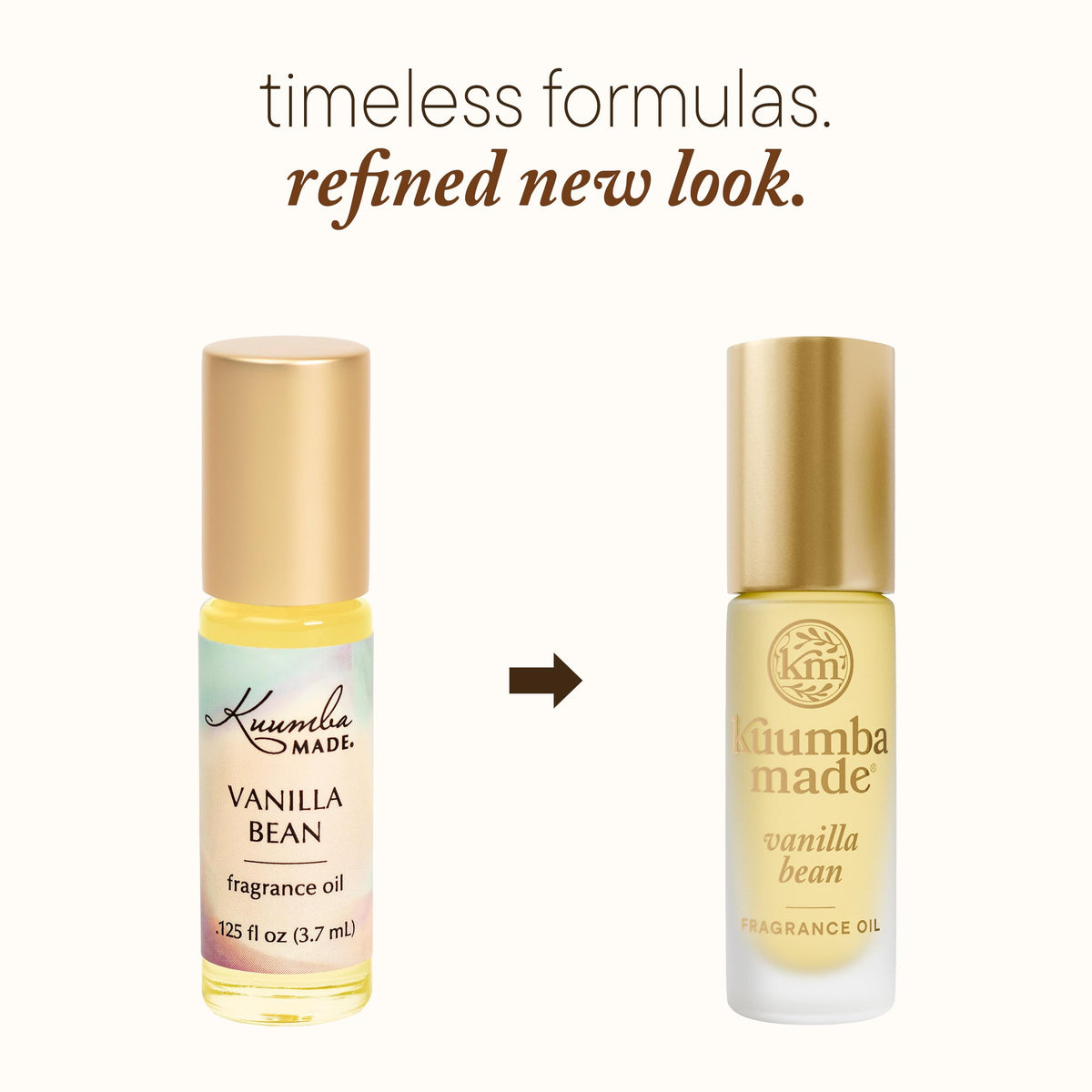 Kuumba Made Vanilla Bean Fragrance Oil Roll-On bottle with cap