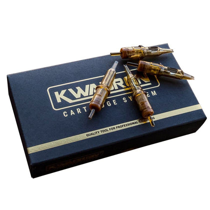 Kwadron Tattoo Cartridge Needles 35/9RSLT front view in packaging