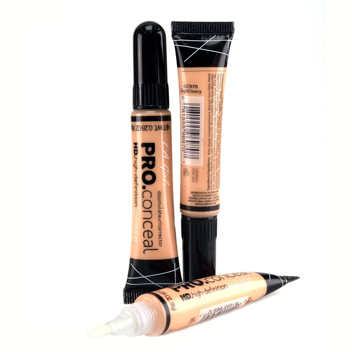 L.A. Girl HD Pro Conceal Light Ivory applicator close-up