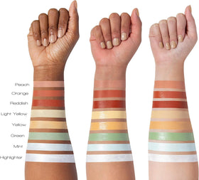L.A. Girl Mint Corrector applied under eye area
