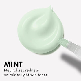 L.A. Girl Mint Corrector showing creamy texture on skin