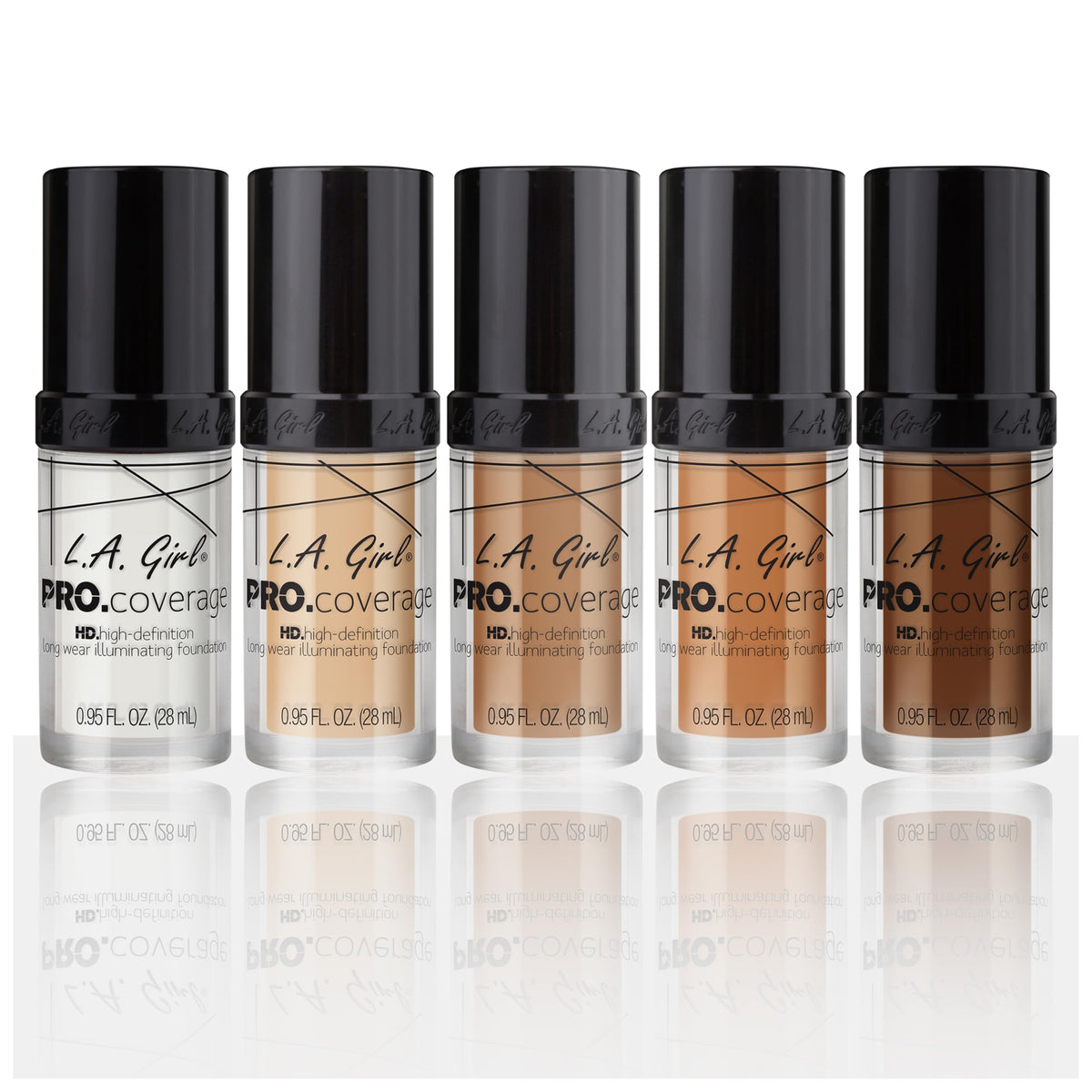 L.A. Girl Pro Coverage Liquid Foundation application with brush