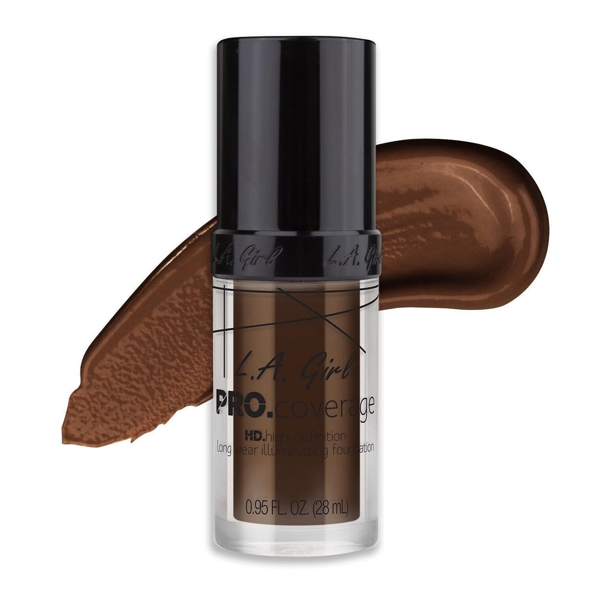 L.A. Girl Pro Coverage Liquid Foundation Dark Chocolate side view