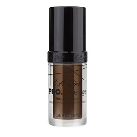 L.A. Girl Pro Coverage Liquid Foundation Dark Chocolate with applicator