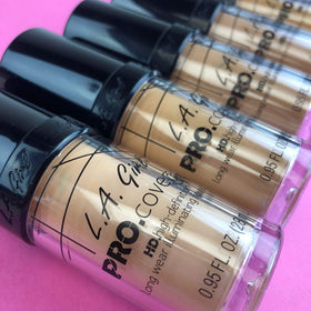 L.A. Girl Pro Coverage Liquid Foundation texture close-up