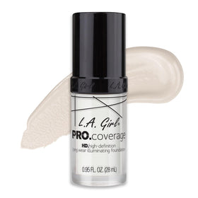 L.A. Girl Pro Coverage Liquid Foundation white bottle side view