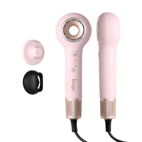 L'ANGE HAIR Axia HaloRing Ionic Hair Dryer in blush color front view