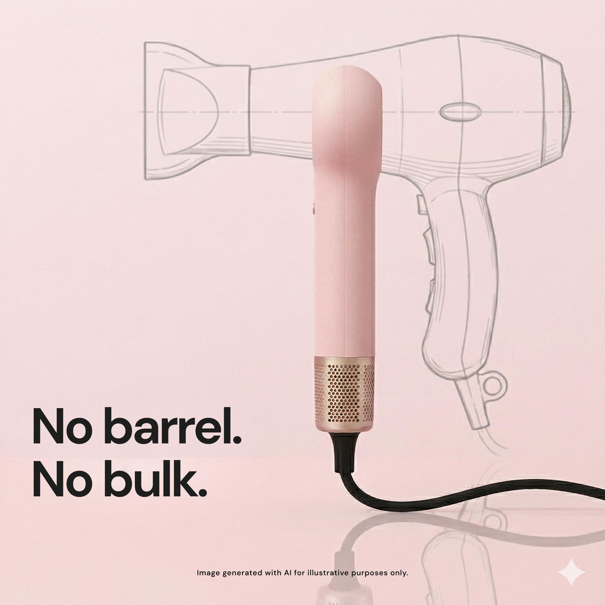 L'ANGE HAIR Axia HaloRing Ionic Hair Dryer with concentrator attachment