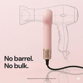 L'ANGE HAIR Axia HaloRing Ionic Hair Dryer with heat settings displayed