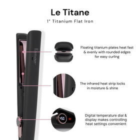 L'ANGE HAIR flat iron showing curved edges