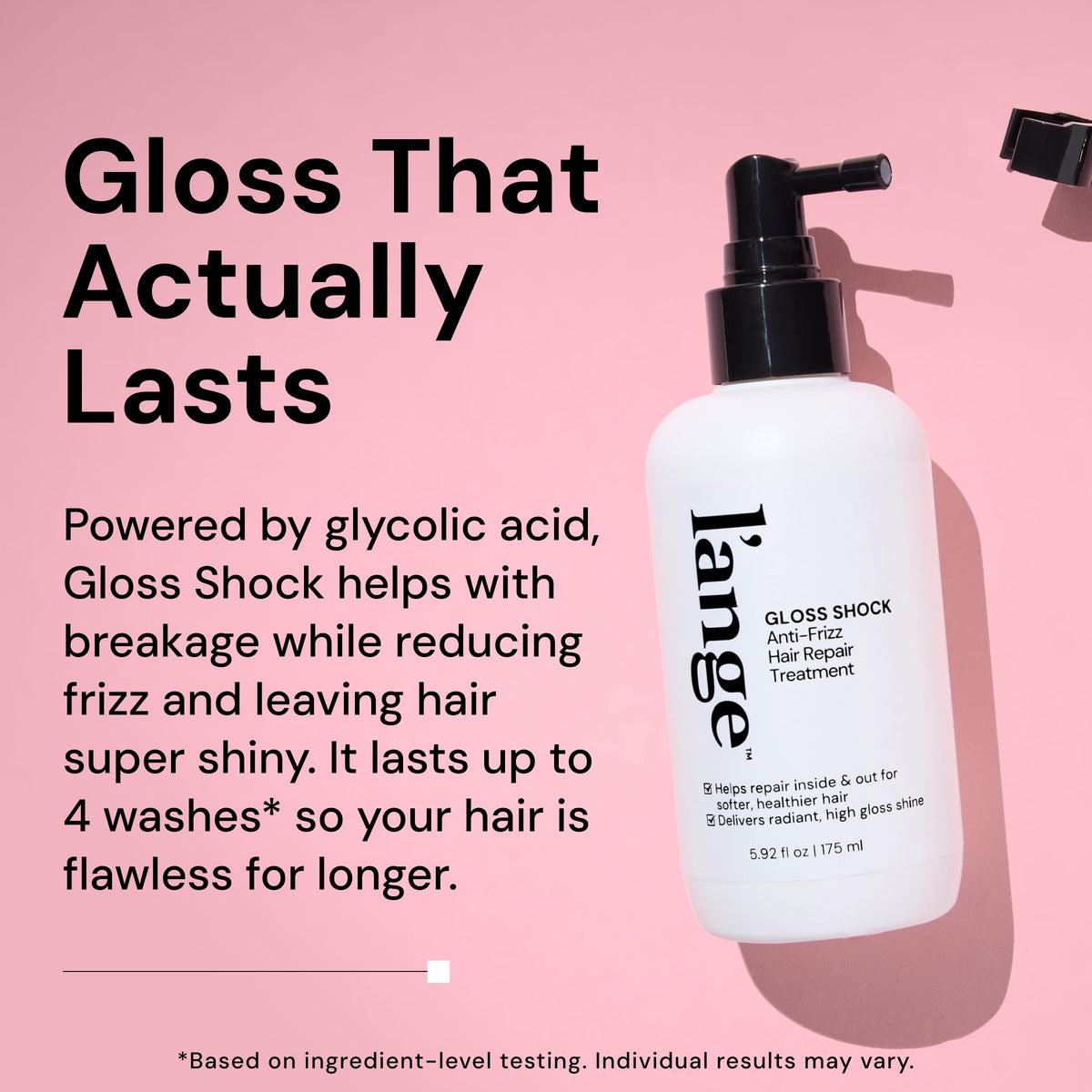 L'ANGE HAIR Gloss Shock bottle with spray nozzle