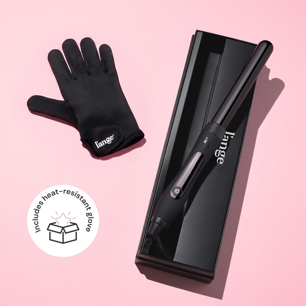 L'ANGE HAIR Le Curl 25 MM Curling Wand packaging display