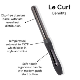 L'ANGE HAIR Le Curl 25 MM Curling Wand with titanium barrel