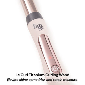 L'ANGE HAIR Le Curl 25 MM Titanium Curling Wand in use on hair