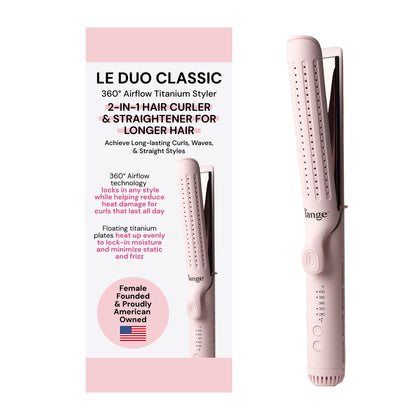 L'ANGE HAIR Le Duo Grande 360° Airflow Styler front view in blush