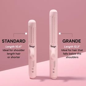 L'ANGE HAIR Le Duo Grande styler showing titanium plates