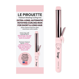 L'ANGE HAIR Le Pirouette 32MM Titanium Curling Iron in blush colour front view