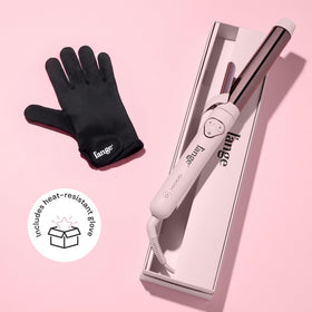 L'ANGE HAIR Le Pirouette 32MM Titanium Curling Iron in use creating curls