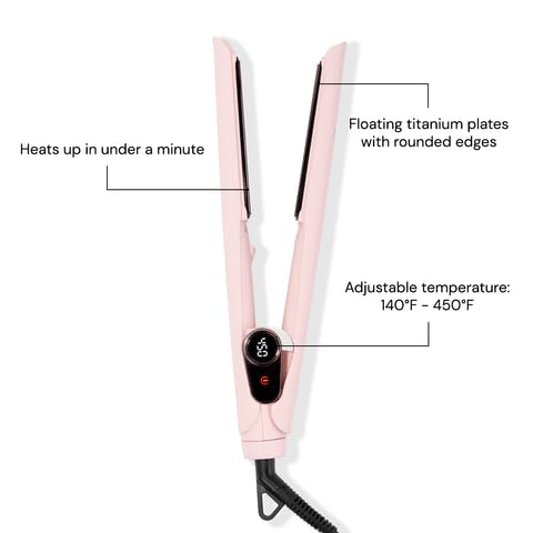 L'ANGE HAIR Le Titane Titanium Flat Iron with digital LCD display
