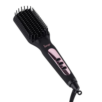 L'ANGE HAIR Le Vite Straightening Brush front view in black