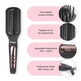 L'ANGE HAIR Le Vite Straightening Brush side view showing bristles