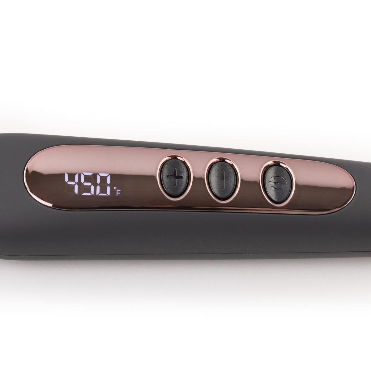 L'ANGE HAIR Le Vite Straightening Brush with temperature settings displayed