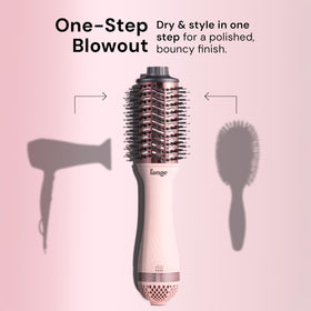L'ANGE HAIR Le Volume 2-in-1 Blow Dryer Brush showing oval barrel design