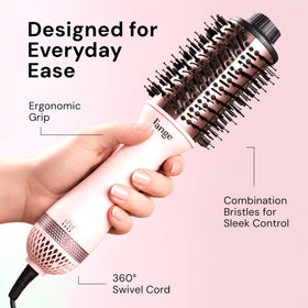 L'ANGE HAIR Le Volume 2-in-1 Blow Dryer Brush with adjustable heat settings