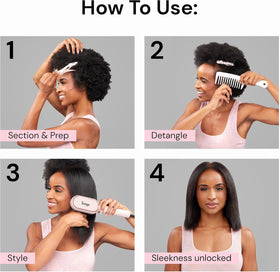 L'ANGE HAIR Mane Pass Straightening Hot Brush adjustable temperature settings