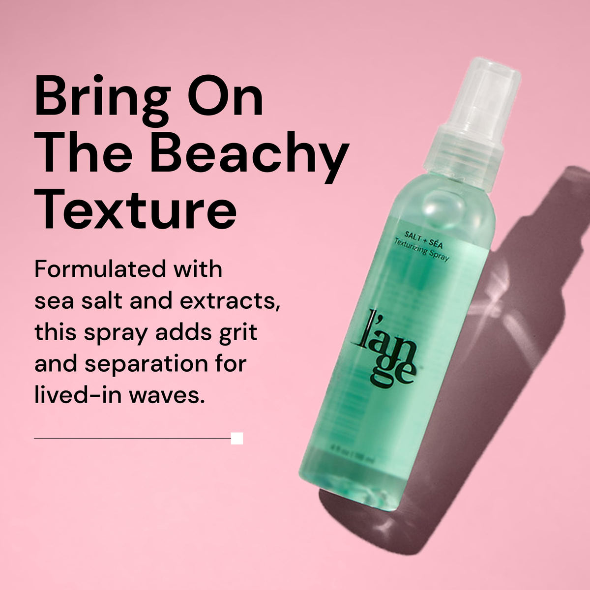 L'ANGE HAIR Sea Salt Texturizing Spray bottle side view