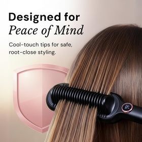 L'ANGE HAIR Smooth It brush being used on hair
