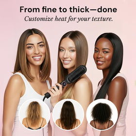 L'ANGE HAIR Smooth It brush displaying curved teeth design