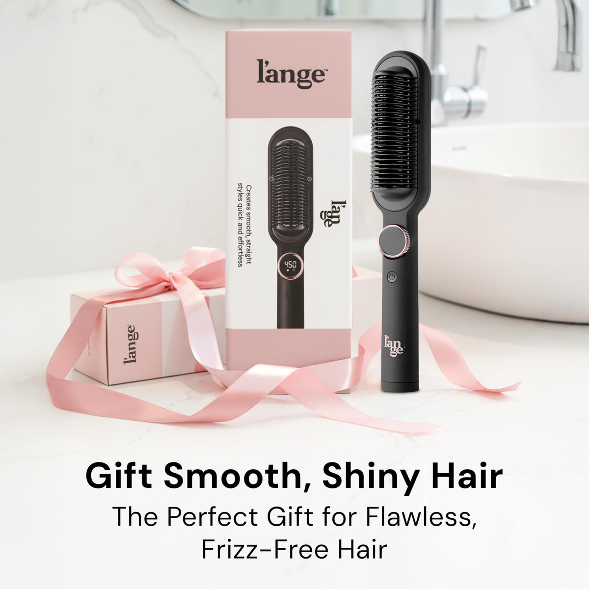 L'ANGE HAIR Smooth It brush showing anti-scald bristles