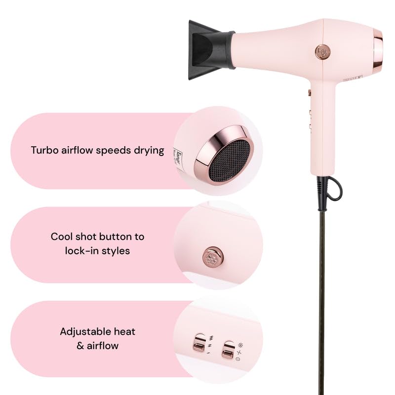 L'ANGE HAIR Soleil Professional Hair Dryer side view showing concentrator nozzle
