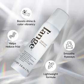 L'ANGE HAIR Top Coat Shine Spray mist application on hair