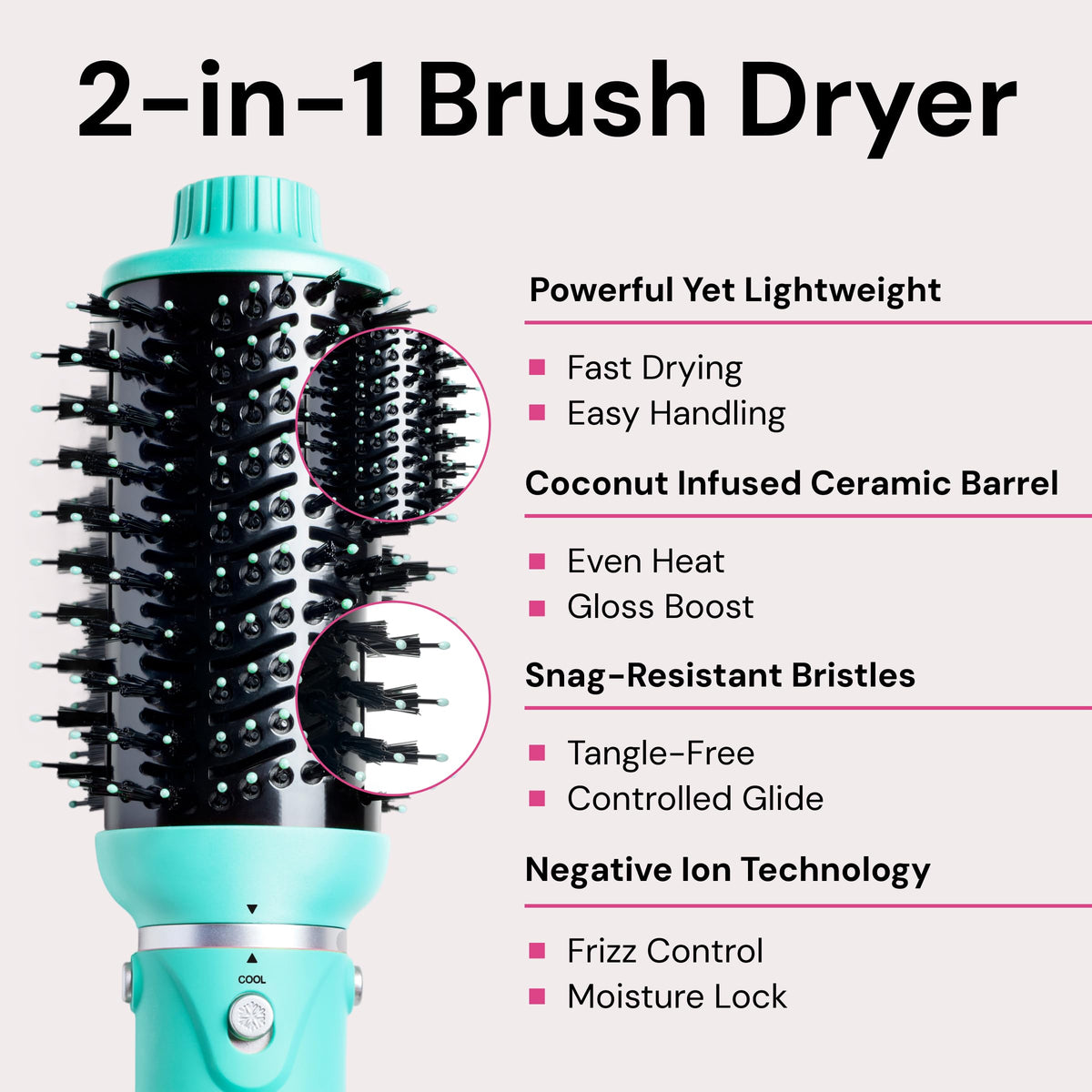 L'ANGE HAIR VolumeBoost brush dryer back view