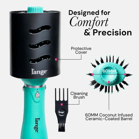 L'ANGE HAIR VolumeBoost brush dryer close-up of bristles