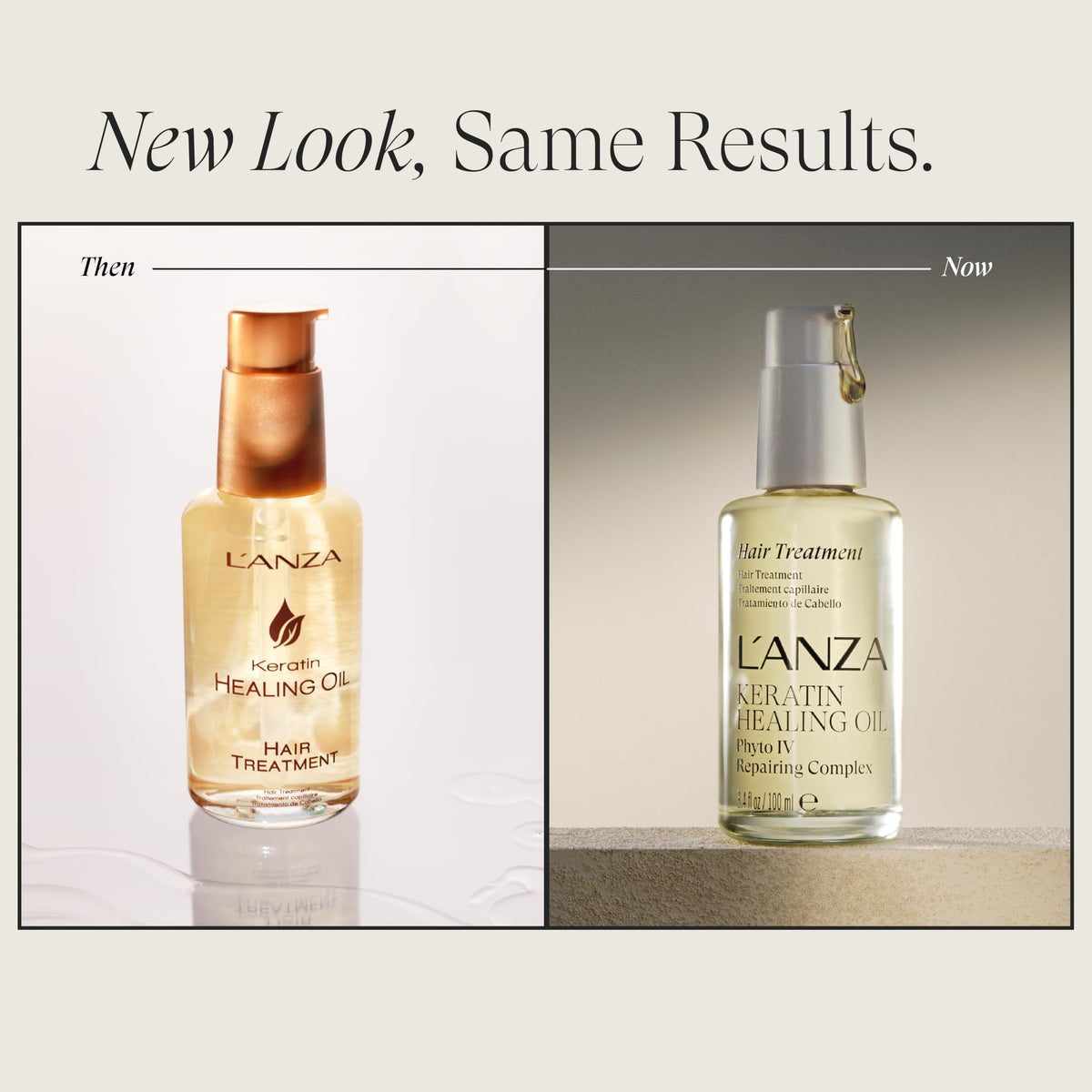 L’ANZA Keratin Healing Oil bottle close-up showing texture