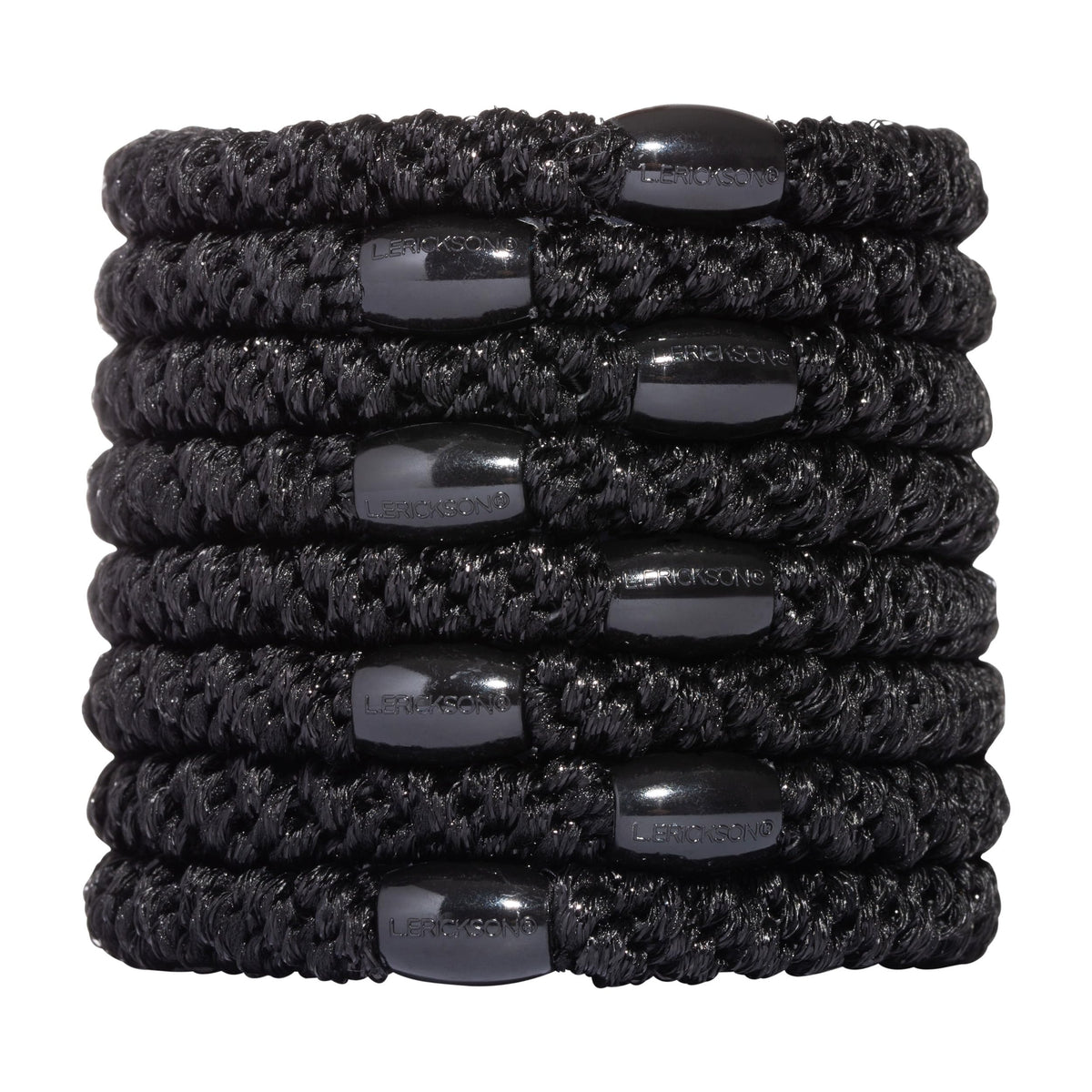 L. Erickson Pony Hair Ties black pack front view