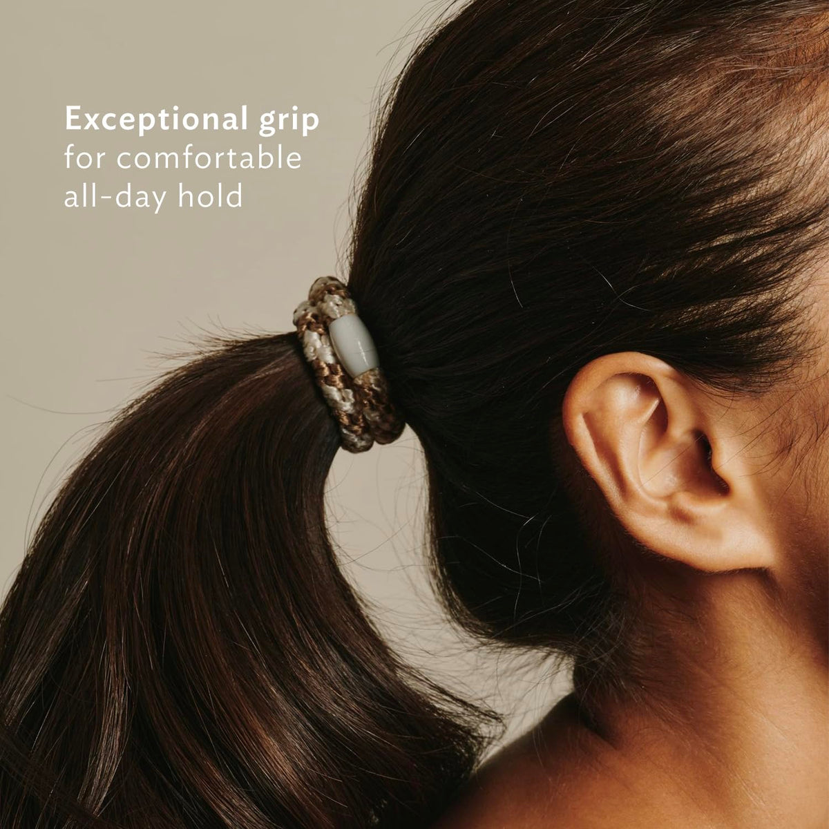 L. Erickson ponytail holders in a stylish arrangement