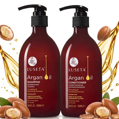 L LUSETA Argan Oil Shampoo 16.9oz front view