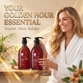 L LUSETA Argan Oil Shampoo and Conditioner set packaging