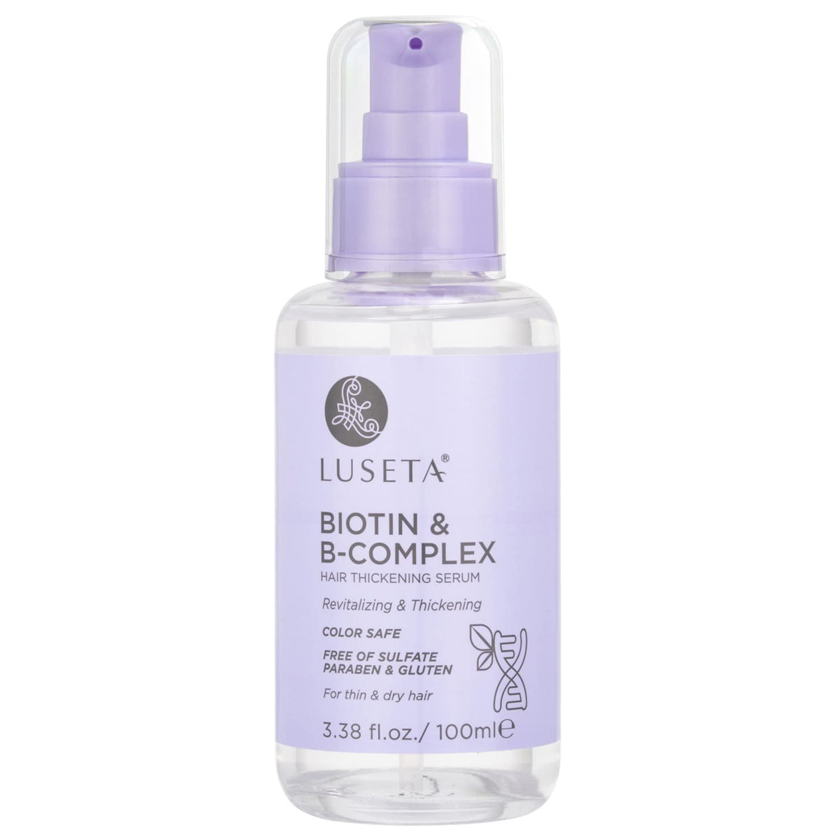 L LUSETA Biotin B-Complex Hair Growth Serum 3.38 oz front view