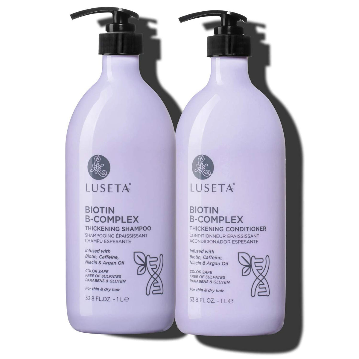 L LUSETA Biotin B-Complex Shampoo 33.8oz front view