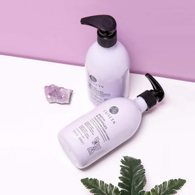 L LUSETA Biotin B-Complex Shampoo and Conditioner set side view