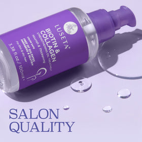 L LUSETA Biotin & Collagen Hair Oil Serum bottle with cap