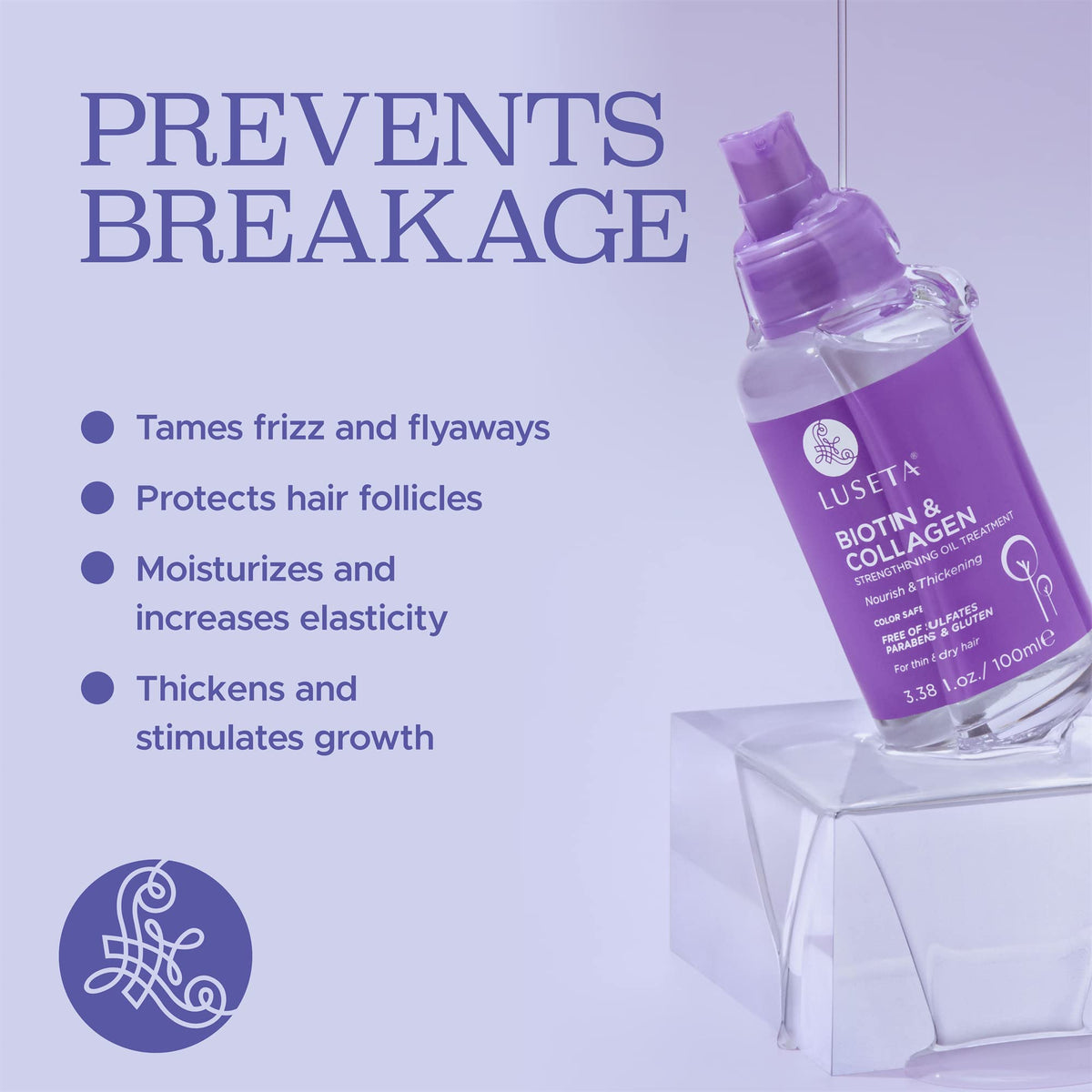 L LUSETA Biotin & Collagen Hair Oil Serum ingredients list