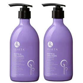 L LUSETA Biotin & Collagen Shampoo and Conditioner Set front view