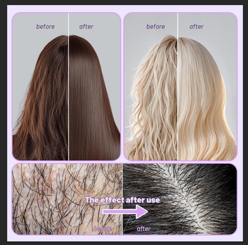 L LUSETA Biotin Collagen Shampoo application on hair