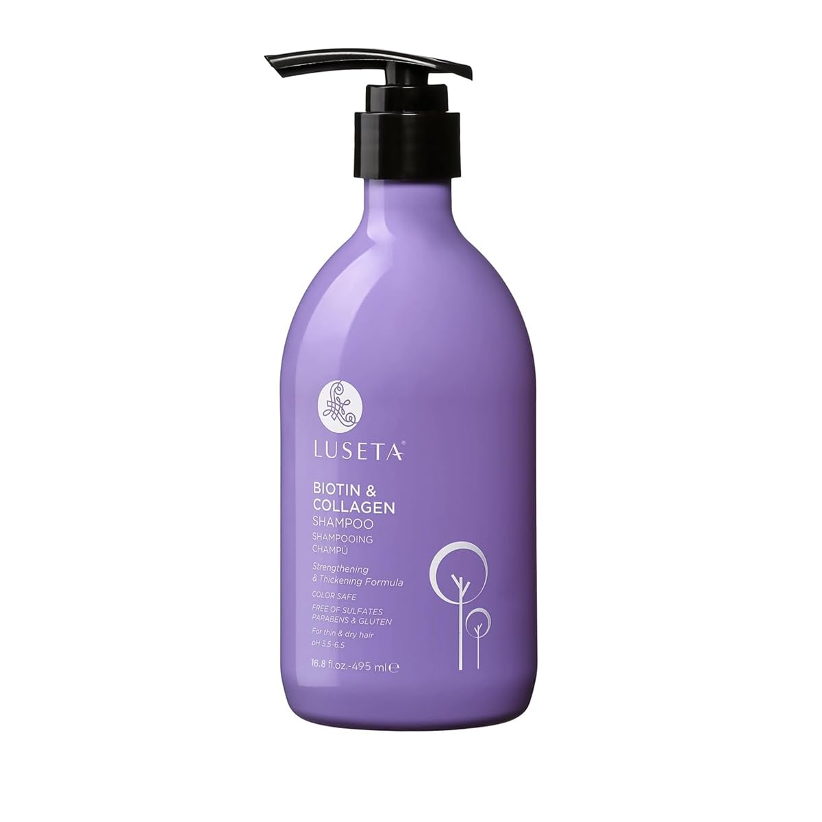 L LUSETA Biotin Collagen Volumizing Shampoo 16.8oz front view
